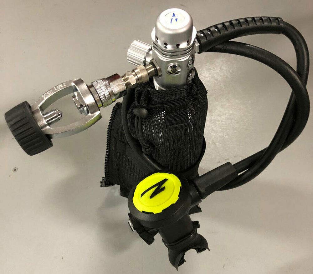 New Oceanic Ocean Pro Eclipse Mask and Oasis Drop Away Snorkel Set - Blue