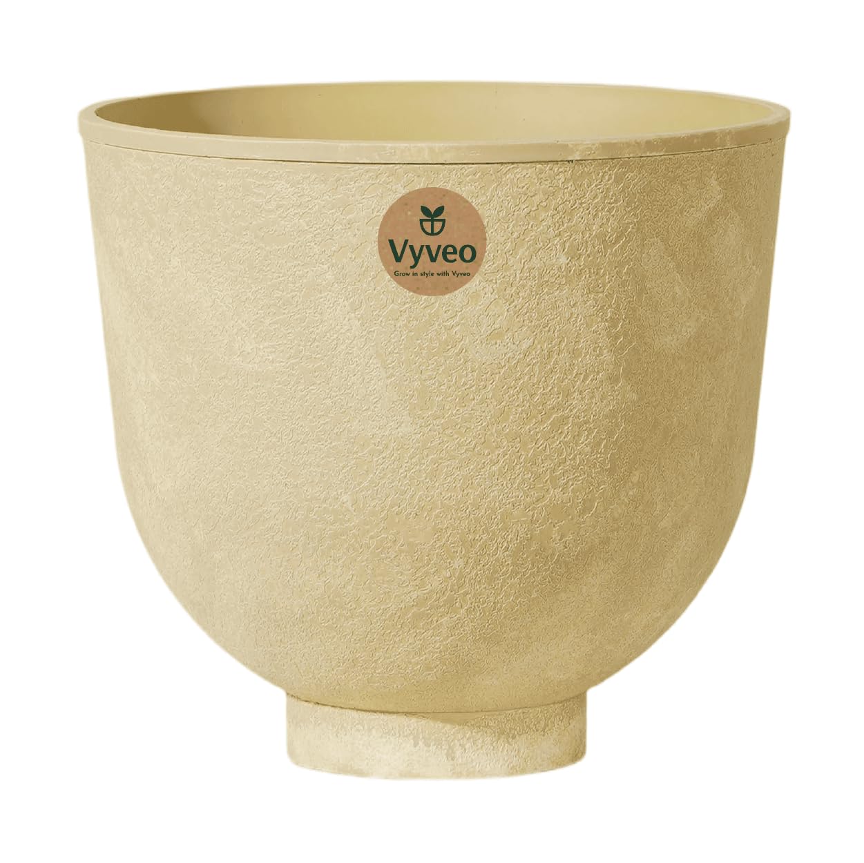 Blumentopf Orb - 42x39 - Beige (Retro) - Blumentopf für den Innen- und Außeneinsatz - Übertopf - Pflanztopf - Pflanzgefäß