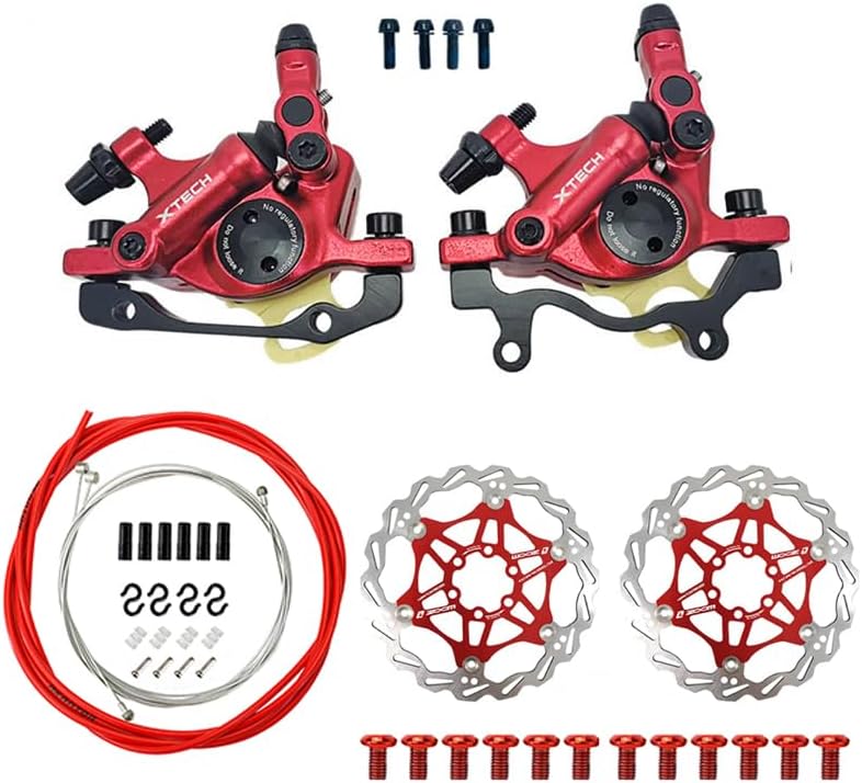 Zoom XTECH HB-100 Mountain Bike Hydraulic Line Pulling Disc Brakes Electric Folding Car Mountain Road Bike Line Pull Oil Brake with Discs