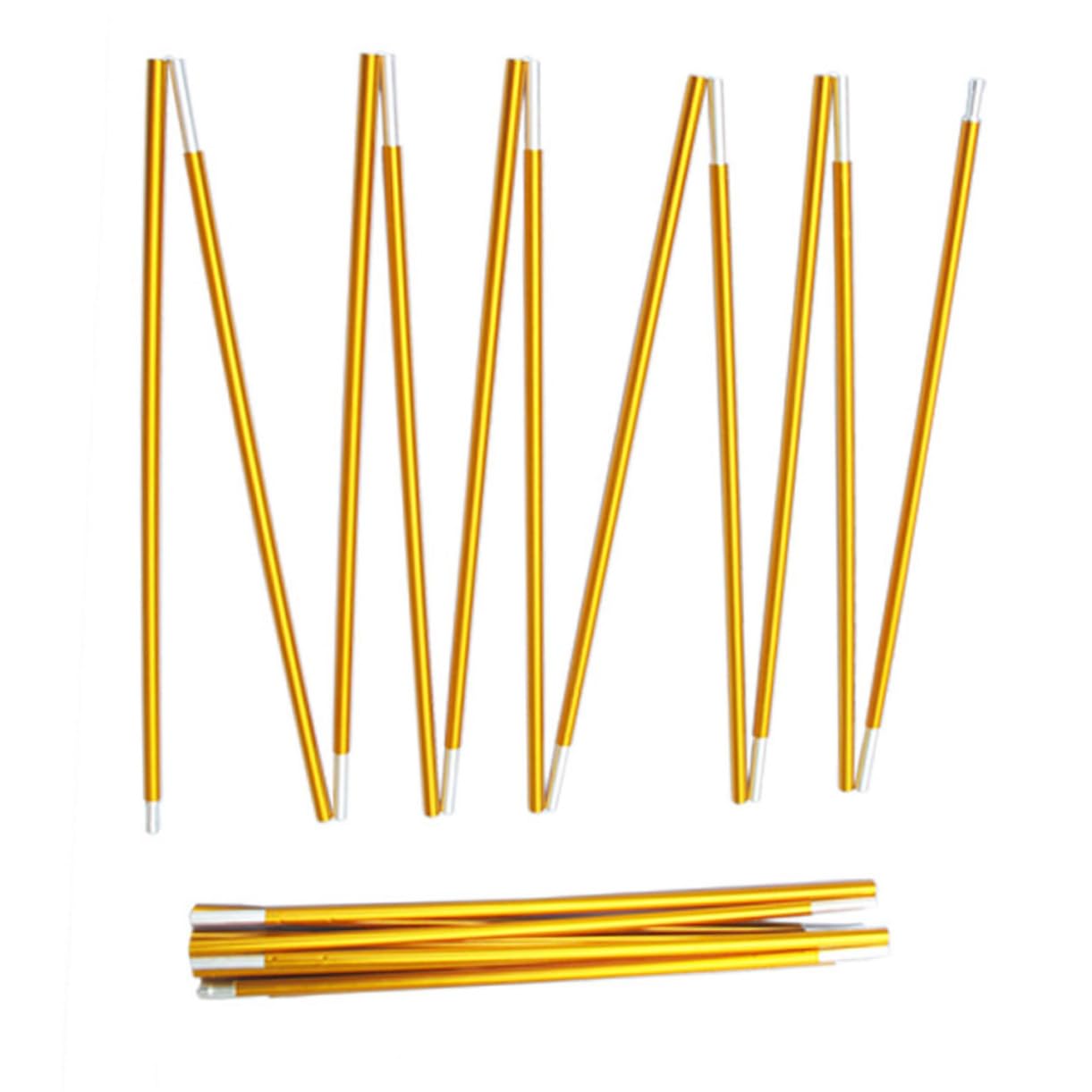 Zeltstangen Unterstützung Wandern Camping Pole Einsatz Flexibler Zeltstab Leichte Zeltstange Stangen für Zeltüberdachungen Stock für Zelt Aluminiumlegierung Golden