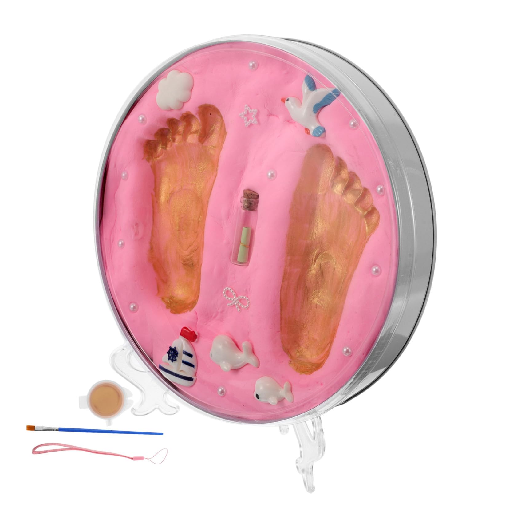 Yardwe Kit de Huellas para Ñiño, Recuerdo para Recién Nacidos, Secado sin Decoloración, Impresiones Claras y Detalladas, Adecuado para Celebraciones de 100 Días