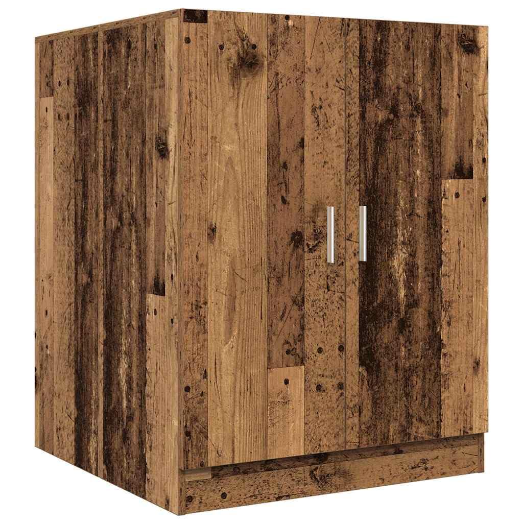 vidaXL Washing Machine Cabinet, Bathroom Cabinet with Storage Shelf, Washing Machine Cupboard for Laundry Room, Laundry Cabinet, Old Wood