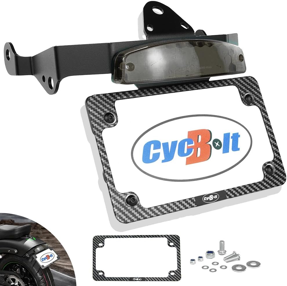 Fender Eliminator Fit for Vulcan Café 2025-2018 Tail Tidy Vulcan S Cafe ABS 2025-2016 Vulcan S License Plate Bracket Holder Mount Fit with Turn Signals Tail Light