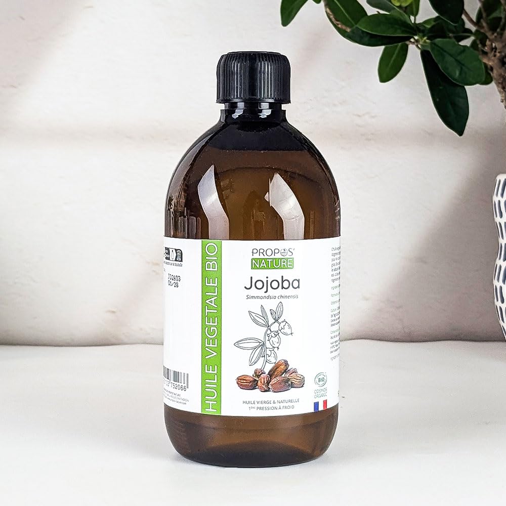 Huile de Jojoba Bio - Simmondsia chinensis seed oil - Huile vierge - 100% pure et naturelle - 500ml - PROPOS'NATURE