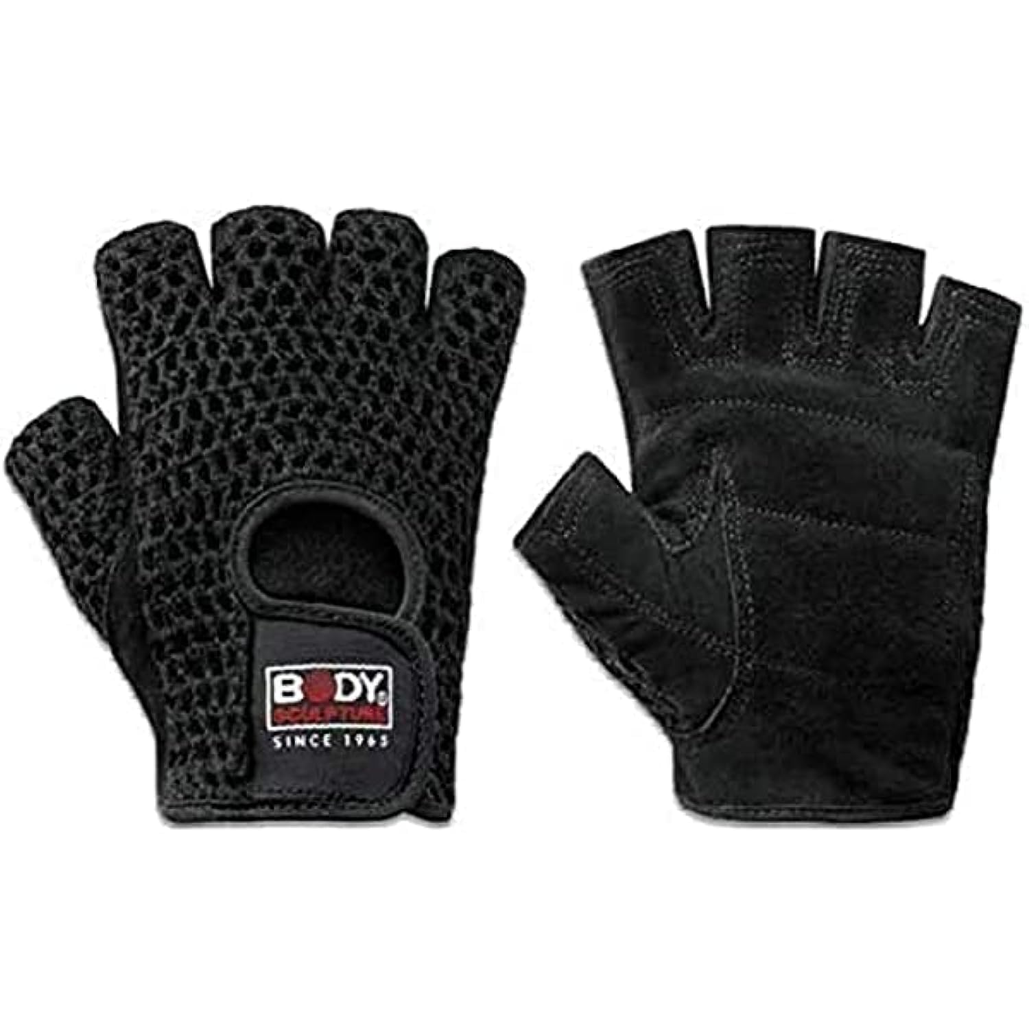 Body Sculpture Leather Weight Lifting Gloves, Medium