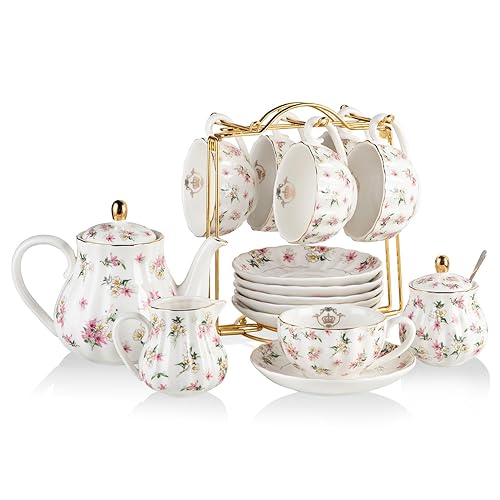 Porcelain Tea Sets British Royal Series, 8 OZ Cups &