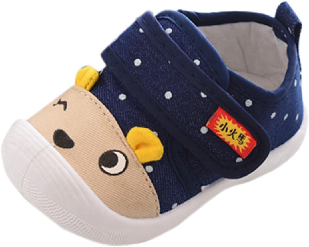 Toddler Squeaky Sneakers No Lace Non Slip First Walking Shoes Running Casual Lightweight Sport Shoes for Baby Infant