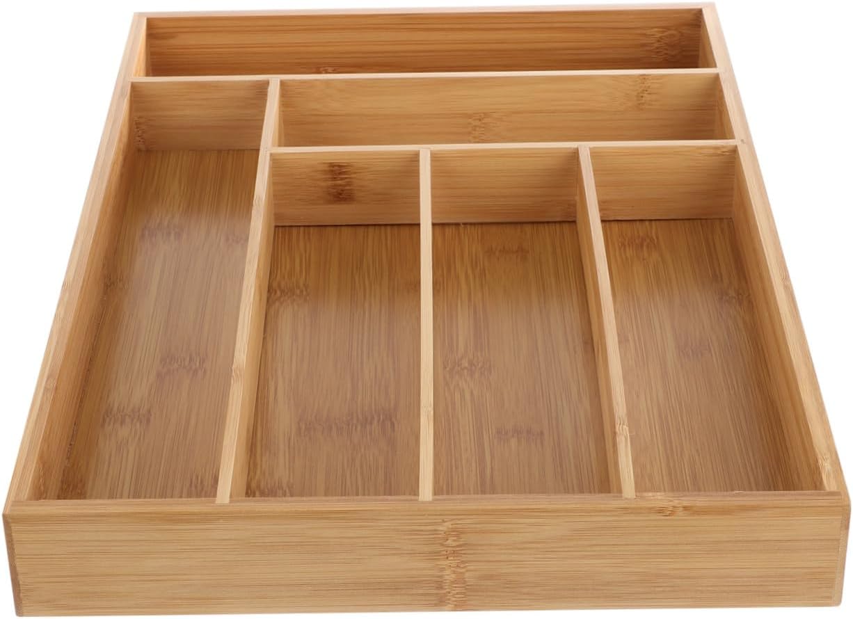 Creative Cutlery Tray with Compartments Eco-friendly Kitchen Storage Box for Forks Spoons Chopsticks Space-saving Organizer for Bathroom Office Use