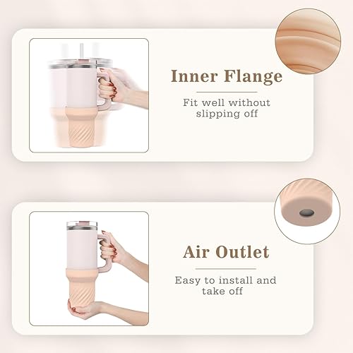 Miniatura 5 de Nuovoware Stanley Adventure Quencher H2.0 - Bota protectora de silicona para vaso Stanley Adventure Quencher H2.0 de 40 onzas, antideslizante,