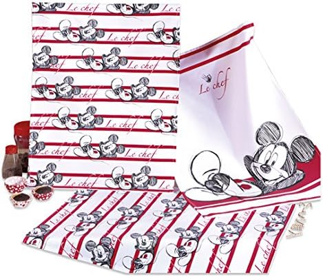 Minnie Mouse Disney Mickey Mouse 3 Tea Towels – 50 x 70 cm 100% Cotton