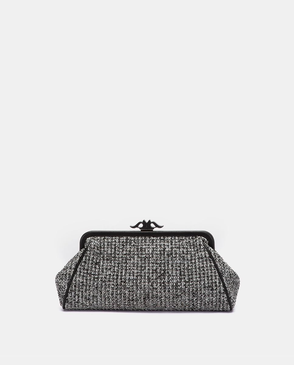 Abbacino Clutch de fiesta jaspeado negro Negros