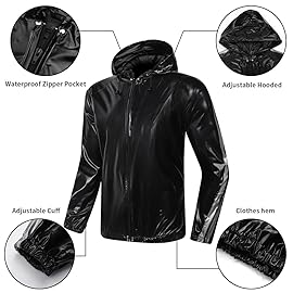 MulYeeh Weight Loss Sweat Suit Heavy Duty Full-Zip Sauna Suit Fitness Exercise Gym Top Pant with Hood for Men Women