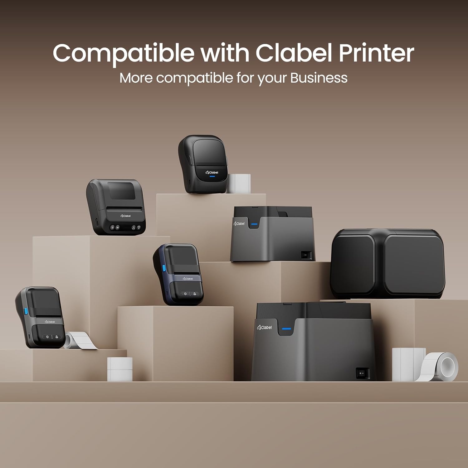 CLABEL 50 x 30mm (1.96'' x 1.18'')-230 Labels/Roll,1 Rolls Multi-Purpose Thermal Stickers Papers Self-Adhesive for Home Business Logo File Jar Gift Sticker Labels (White) - Image 7