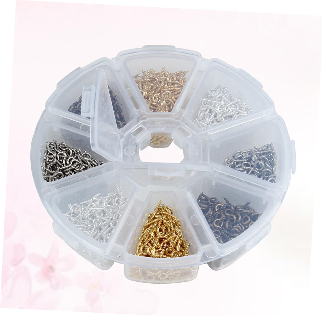 Gadpiparty 800pcs Pkg Screw Eye Pins Screw Hoist Ring for Jewelry Making Ornament Hooks Threaded Eye Bail Pins Self-Tapping Hooks for Crafting