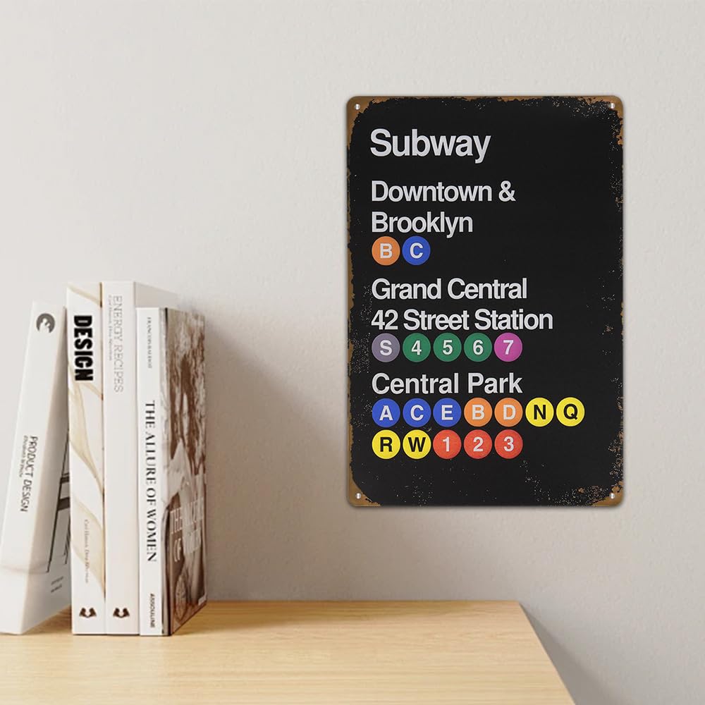 Amazon.com: FDKYOEK Subway Sign, 12 x 8 Inches New York Street