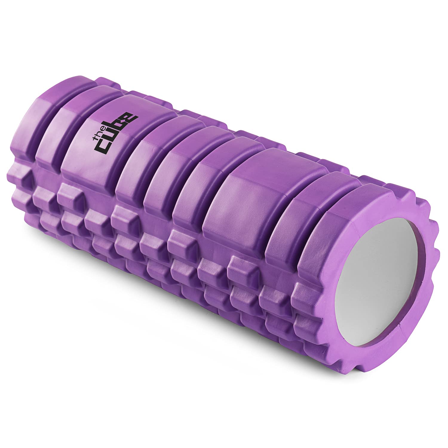 The Cube Club High Density Foam Roller for Back Pain Exercise | Home Back Roller for Muscle Recovery Deep Tissue Massage Roller for Stretching Therapy (Purple)-image-27