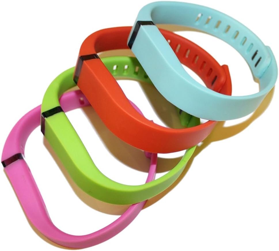 AUTOFLY(TM) Newest 4pcs Large Size (6.3"-8.2")(161mm-209mm) Replacement Accessory Wristband Arctic Sports Wristband with Metal Clasp for Fitbit Flex Activity and Sleep Tracker