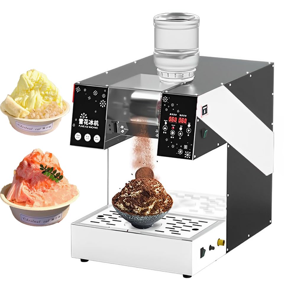 Snowflake Ice Maker - Smart Shaver & Crusher for Bar Cocktails, Milkshakes - Adjustable Smoothie Thickness - Commercial Grade Machine