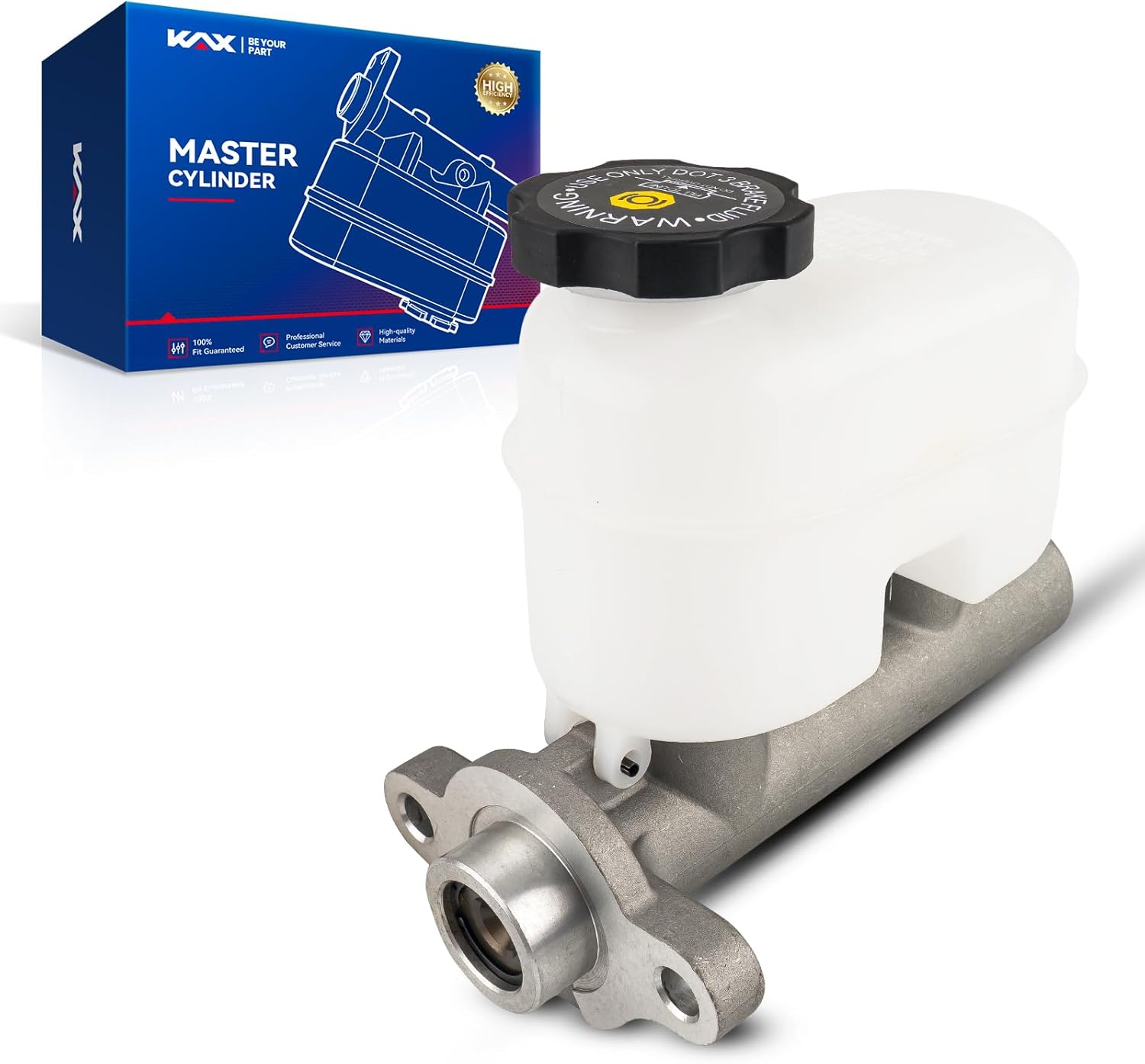 KAX Brake Master Cylinder with Reservoir for 02-05 Trailblazer; Envoy, 04-05 Rainier, 04-06 SSR, 02-04 Bravada, OE Replacement, High Performance Aluminum Body, Replaces OEM Part# M630037