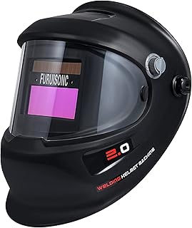 Welding Helmet，Head-mounted solar auto darkening welding helmet, curved screen, ARC sensor adjustable shadow range 4~5-13/9-13, for Mig Tig arc grinding plasma arc welding mask