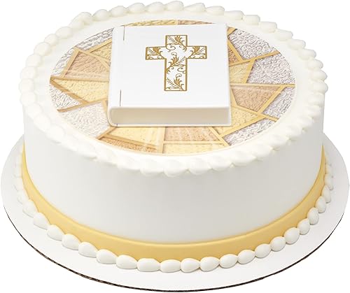 Miniatura 5 de Decoración para pastel de cruz y Biblia religiosa