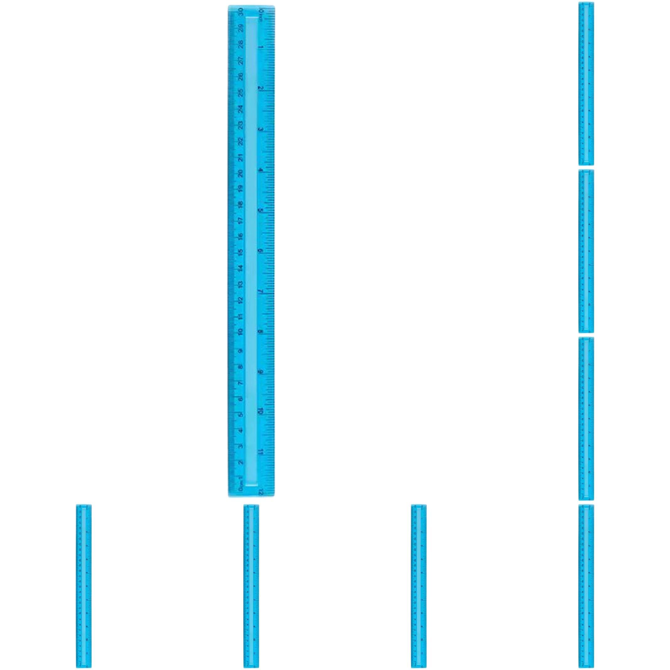Transparent Coloured Rulers, 15cm Measuring Ruler Stationery