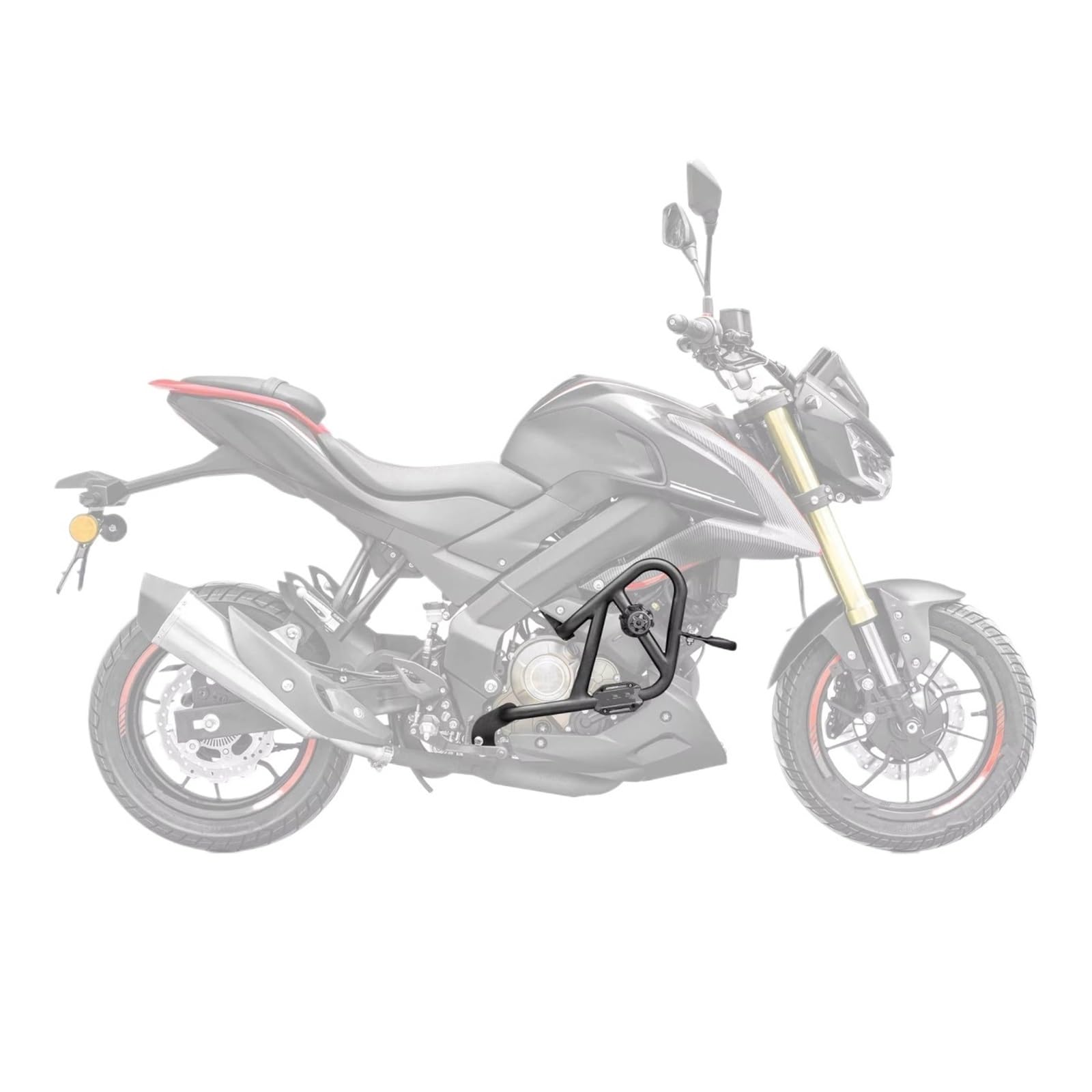 Paramotore Tubolare Per QJMOTO Per ZHUI 150 Paraurti Per Moto Acciaio Ad Alto Tenore Carbonio Protezione Motore Autostradale Barra Sicurezza Telaio Protezione Anticaduta Motorcycle motore Paraurti