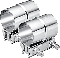 Vista 1 de EVIL ENERGY Abrazadera de escape de 2.0 pulgadas, abrazadera de banda de junta traslapada de acero inoxidable para tuberías, silenciadores