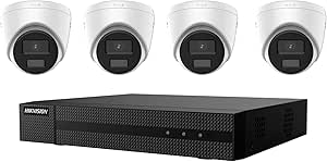 Hikvision 4K ColorVu Kit 4-ch 4K PoE NVR w/ 1TB HDD + 4MP 24/7 Color IP ...