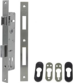 Amig - Einsteckschloss für Metallbearbeitung - 29 x 6 x 2,5 cm - für Zylinder Europrofil mit Nocken von 15 mm -Wendbarer Drücker - Edelstahl - Zylinder und Schlüssel nicht enthalten