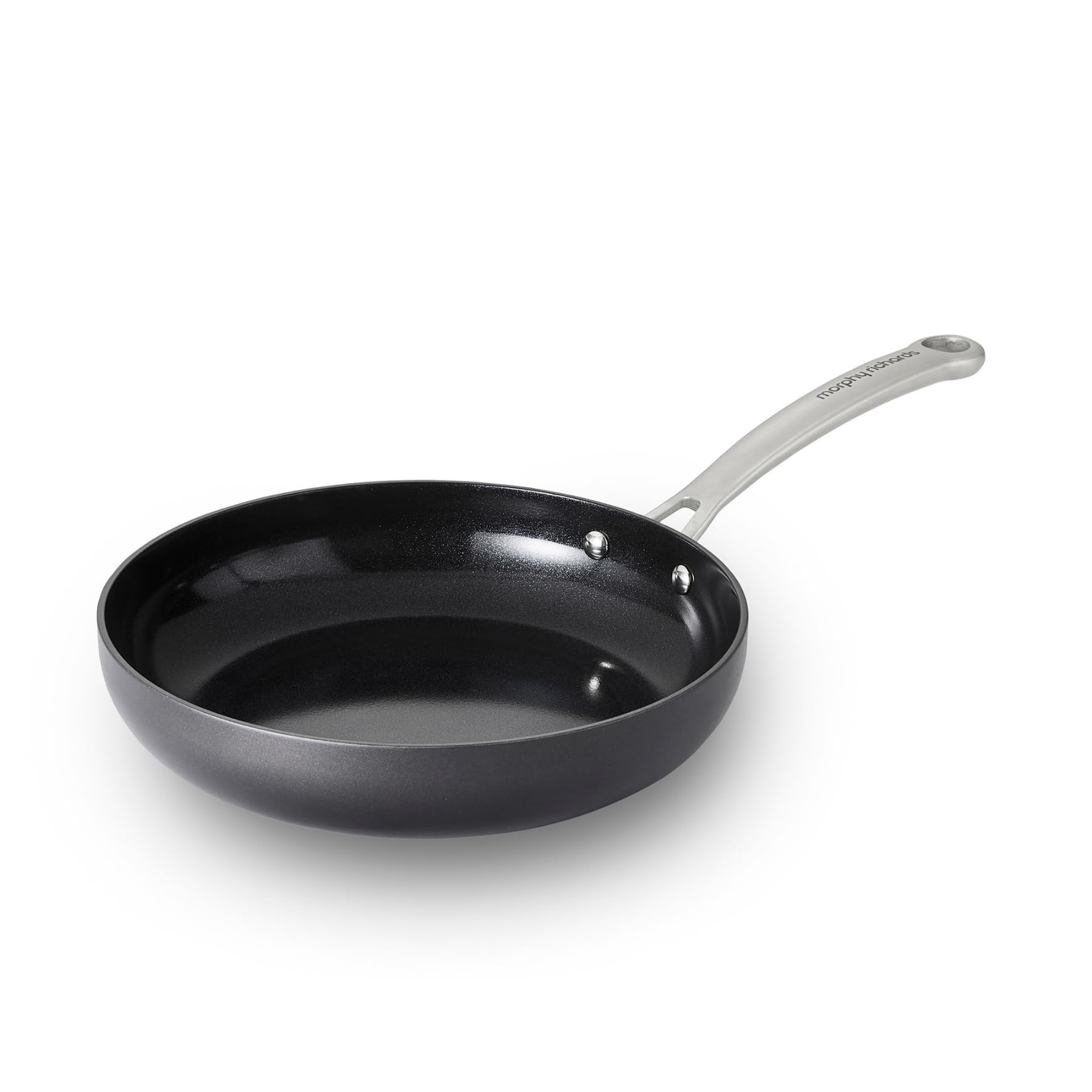 Morphy Richards Mastery 853255 ILAG Poêle antiadhésive en aluminium pour induction, gaz, électrique, sans PFAS et poignées en acier inoxydable 24 cm