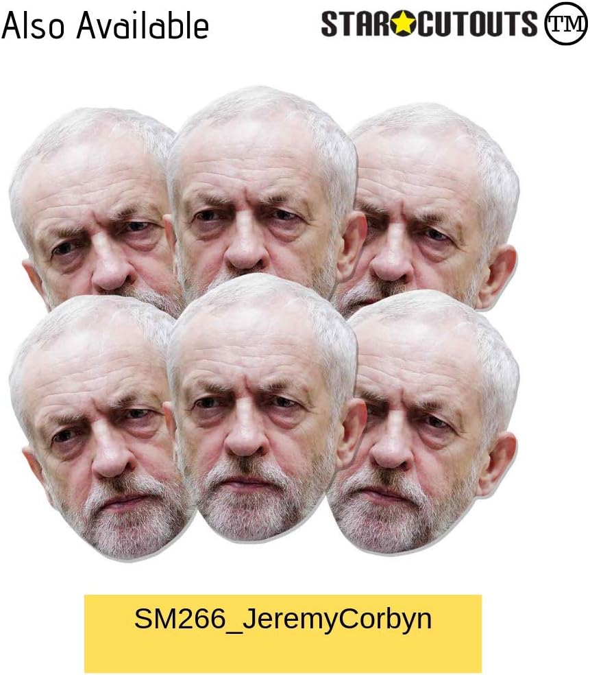 STAR CUTOUTS Ltd SMP407 six Pack of Cardboard Face Masks of Boris