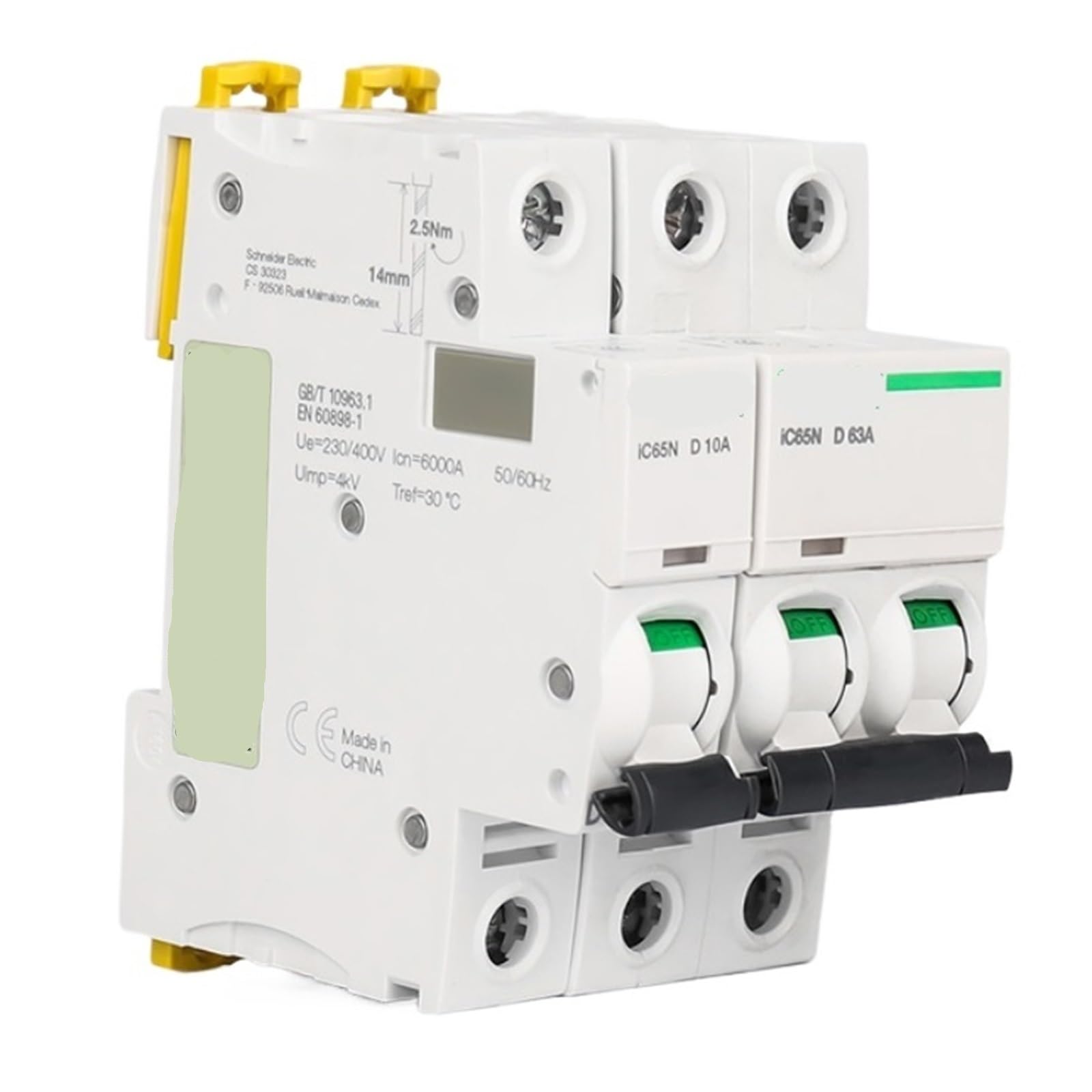 Disjoncteur IC65N résout les pannes de courant courbe D 2A
