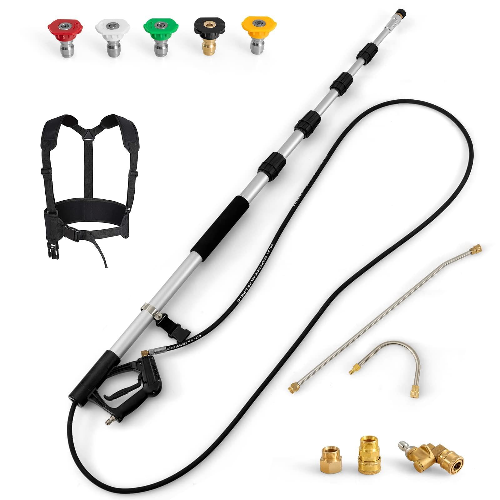 GOPLUS Lance Télescopique pour Nettoyeur Haute Pression 4200PSI