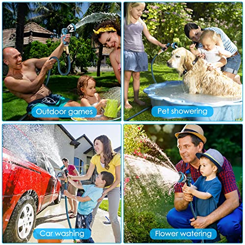 Image of KETTOYA 75FT Expandable Garden Hose, Flexible Water Hose with 10-Pattern Spray Nozzle, Leak-Proof Retractable Heavy Duty Hose Pipe, 4-Layer Latex Core, Durable 3750D, Male Valve Connector, Kink-Free