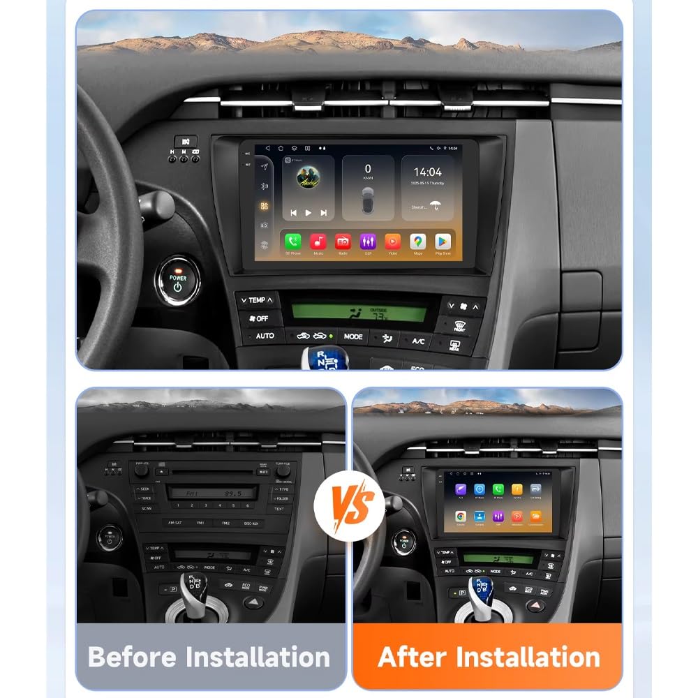 Auto Doppel Din Auto-Navigation für Toyota Prius 3 2009-2015 mit Bluetooth Fm Radio, Mirror Link, USB, Aux, WiFi mit Bluetooth Mirror Link Am Radio, 4 Kern 1G+16G