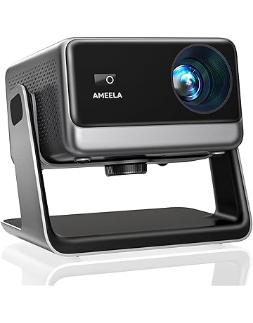 【Netflix Officially & Dolby Audio】Smart 4K Projector, Auto Focus & Keystone, AMEELA 30000 Lumens 1080P Portable Movie Projector with WiFi and Bluetooth, 100,000+ Apps for Indoor/Outdoor