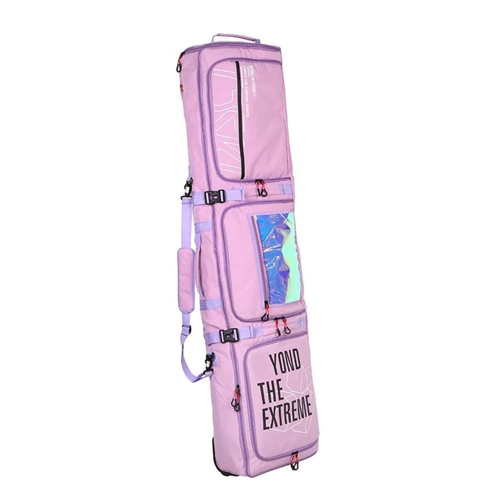 Snowboard-Rolltasche mit Rädern Verstellbare Länge Doppelroll-Skitasche Schnee-Rolltasche – Skitasche mit Rädern Faltbare Skitasche mit Rädern Perfekt für unterwegs