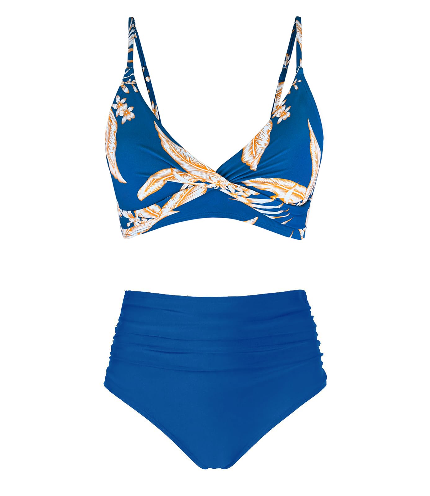 Amy Babe Women's High Waisted Bikini Sets Tummy Control Two Piece Swimsuit