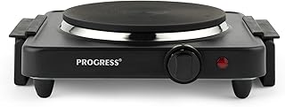 Progress EK4353P Single Electric Hot Plate - Camping Stove, 