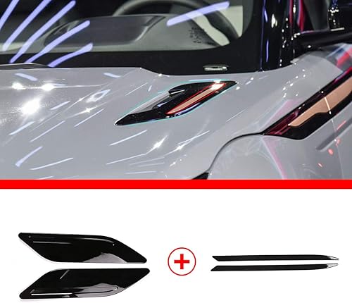 YIWANG Cubierta cromada ABS para campana de ventilación, listón de aire, 4 piezas para Land Rover Range Rover Evoque (L551) 2019 2020 Accesorios