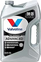 Valvoline Advanced Full Synthetic SAE 5W-20 Motor Oil 5 QT