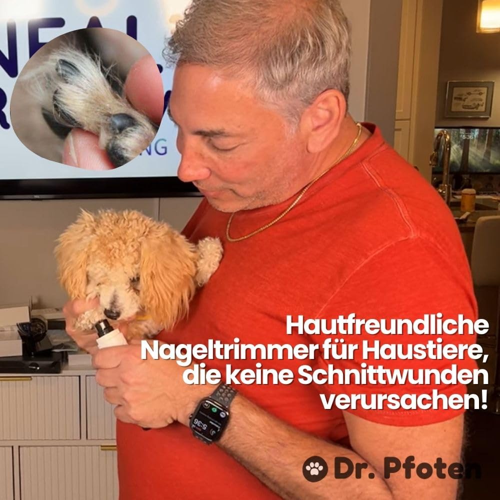 MEIION dr Pfoten KrallenSchleifer Pro Set - Schmerzfreier Nagelschleifer für Hunde und Katzen – Schmerzfreies Nagelschneiden für kleine, mittelgroße und große Hunde – 2 Geschwindigkeiten