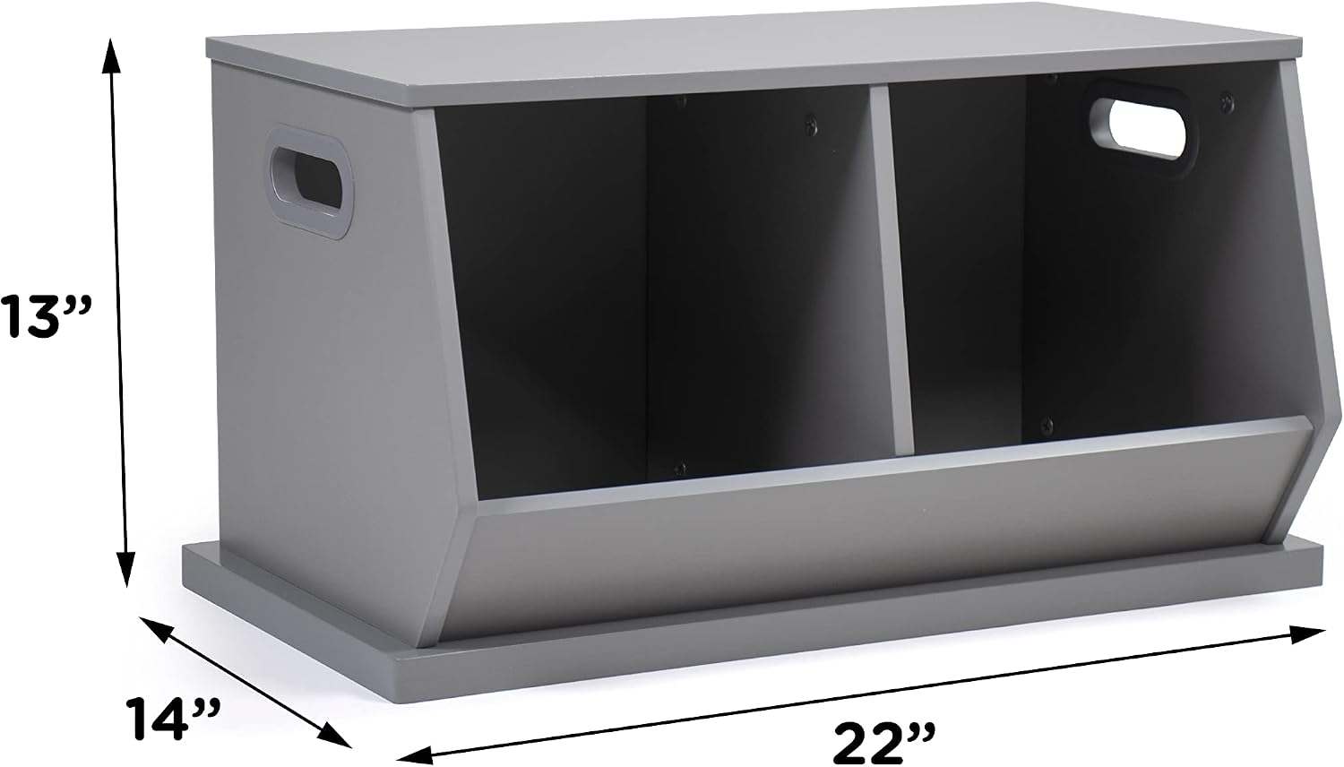 Humble Crew Wood Toy Storage Cubby and Kids Bookcase