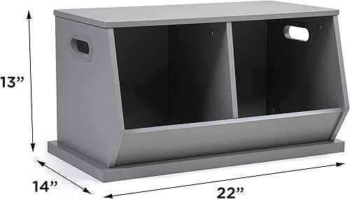 Miniatura 3 de Humble Crew Cubby de almacenamiento de juguetes de madera y estantería para niños