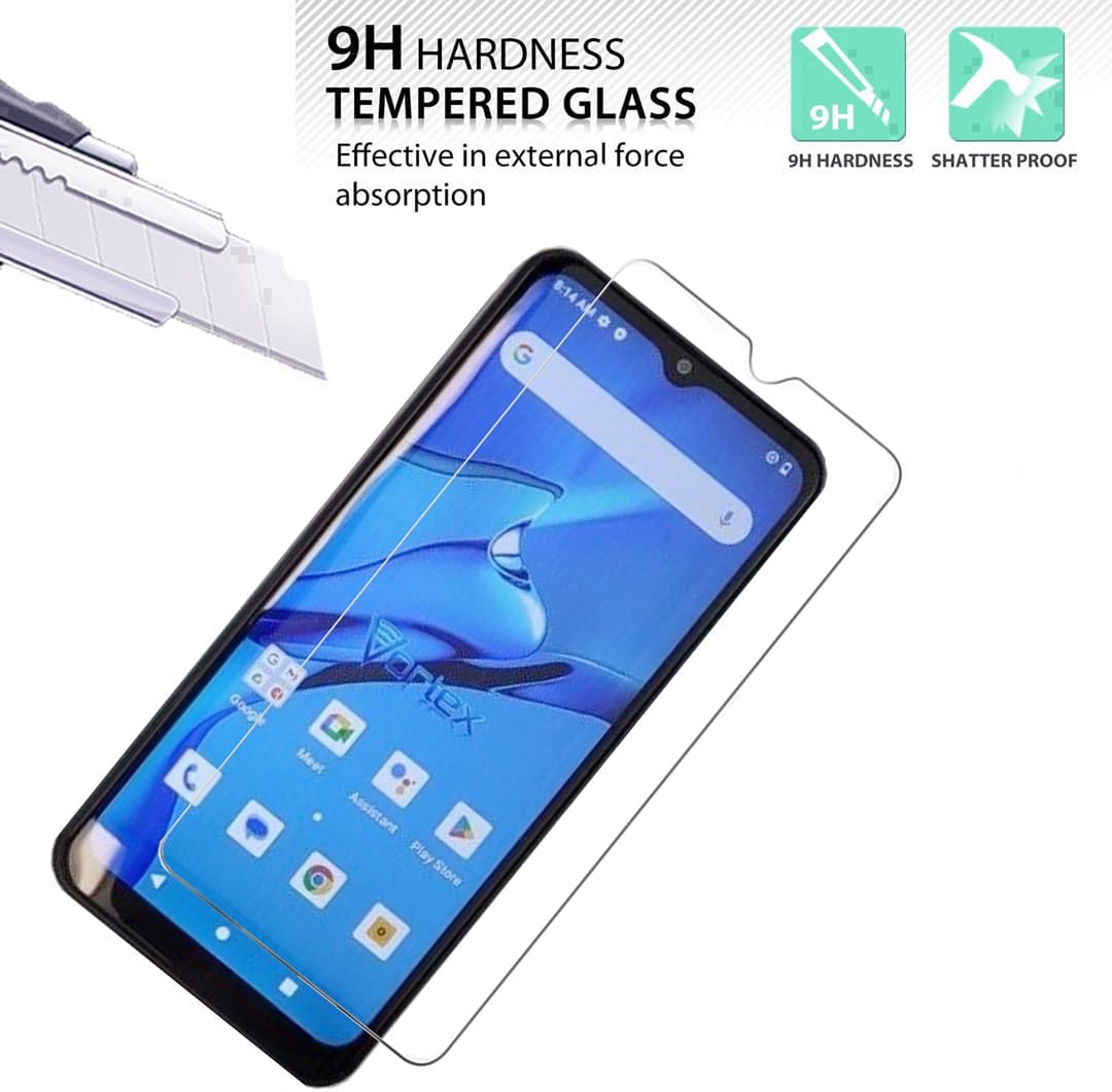 [2 Pack] for Vortex HD68 Tempered Glass,Vortex HD68 Screen Protector, Case Friendly 9H Hardness HD Clear Anti-Scratch [Bubble Free] [Anti-Fingerprint] Film for Vortex HD68 - Image 3