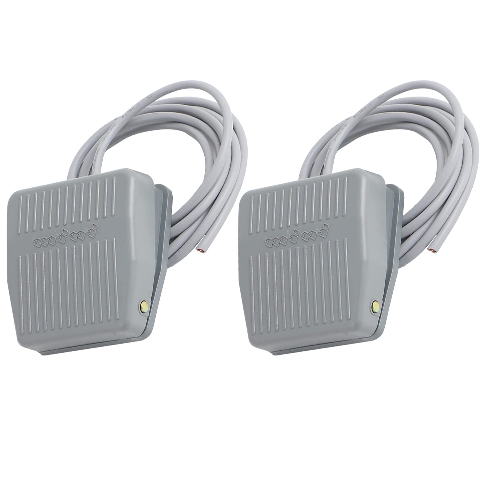 WANGCL 2 Pcs TFS-201 Commutateur à Pédale, Commutateur à Pédale Momentané AC250V 10A SPDT NO NC Pédale Commande au Pied pour CNC Industriel avec Surface en Caoutchouc Antidérapant