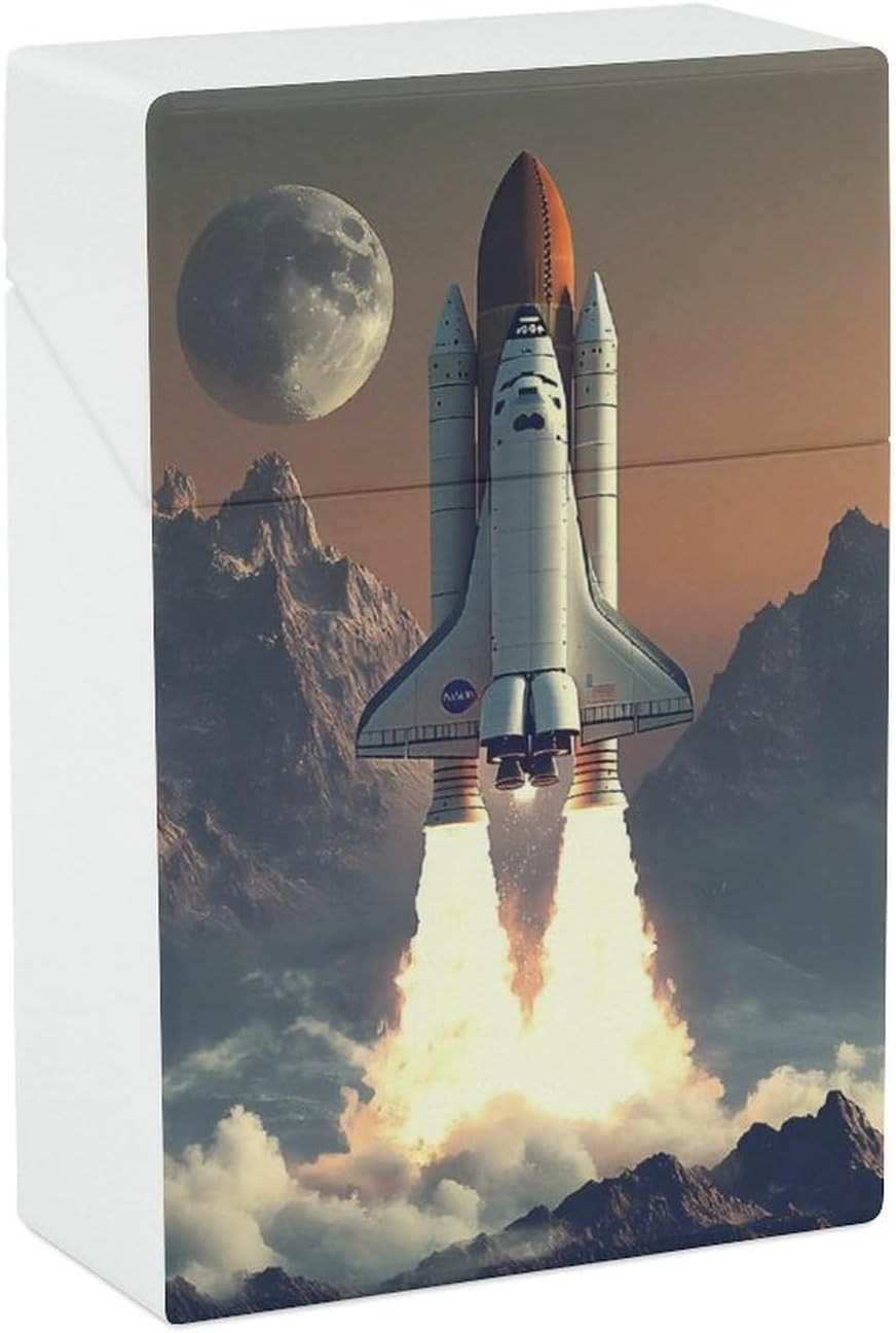 Spaces Shuttle Cigarette Case Cigar Box 20s Size Smokes Holder Plastic Smoking Accessories Gifts