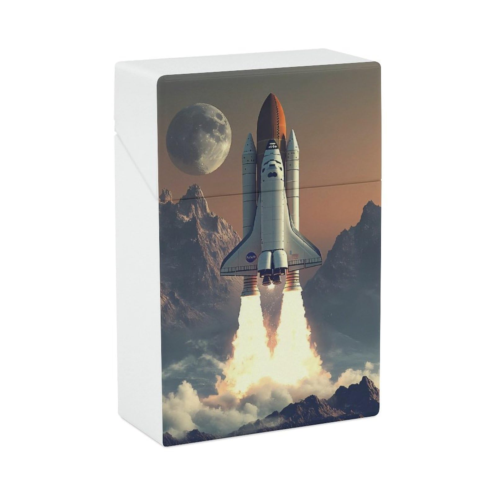 Spaces Shuttle Cigarette Case Cigar Box 20s Size Smokes Holder Plastic Smoking Accessories Gifts
