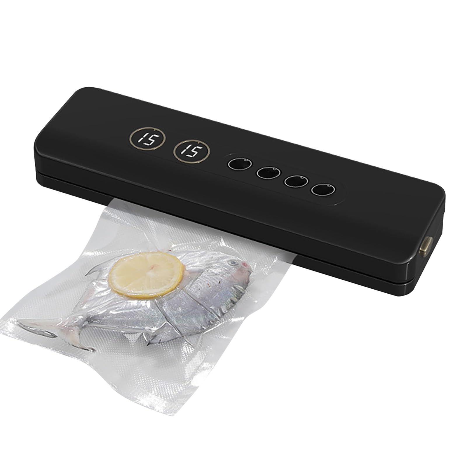 Vacuum Sealer Machine with Wireless Portable Design for Kitchen, Camping & RV, 3-Seal Modes W/Dry & Moist Food(Black)
